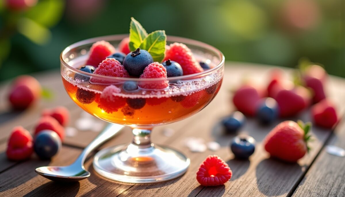 Délice glacé : Soupe de champagne aux fruits rouges surgelés, une recette simplissime