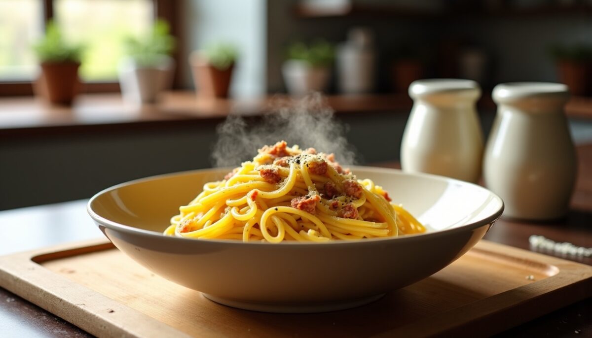 Pâtes à la carbonara : quelle crème choisir, liquide ou épaisse ? Recette facile et savoureuse